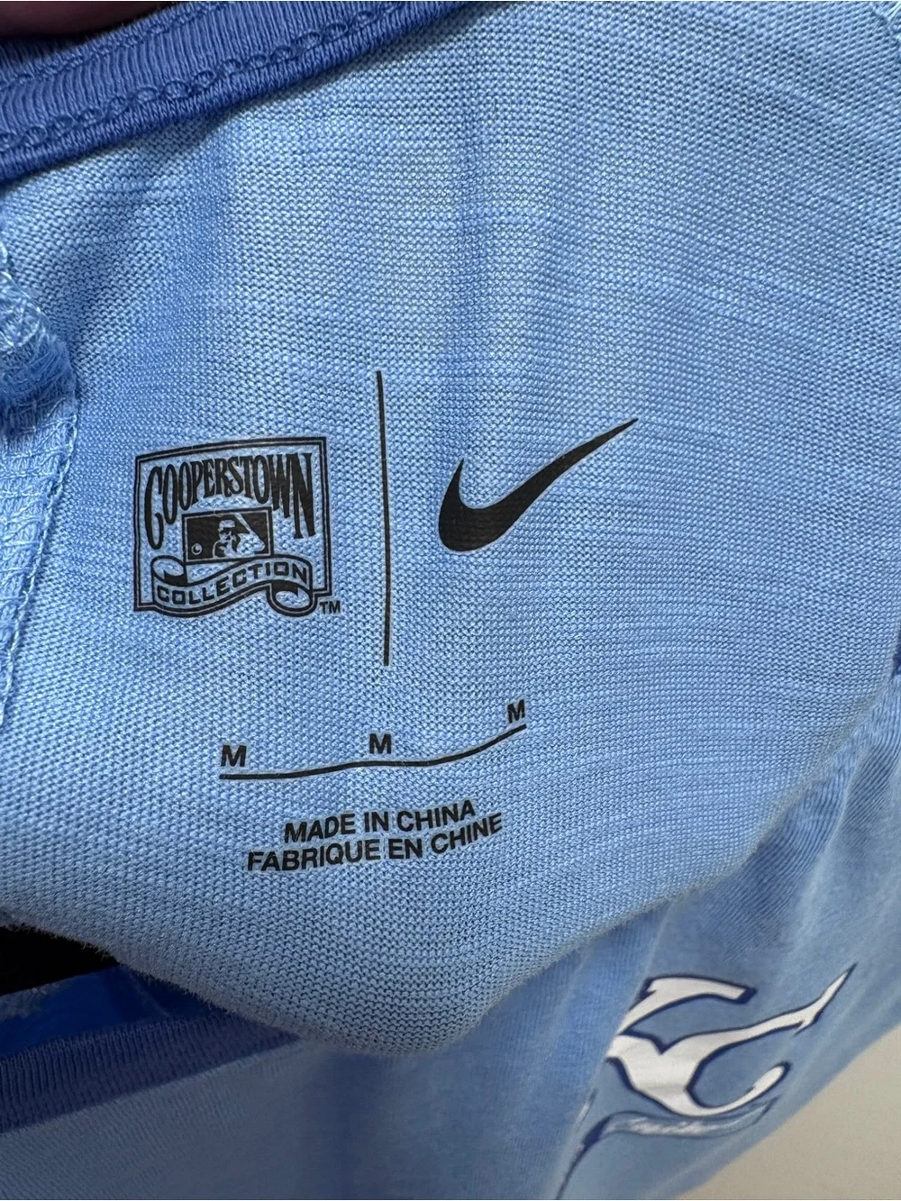 Nike KC Royals Womens’ Light Blue and Royal Blue Raglan Tee